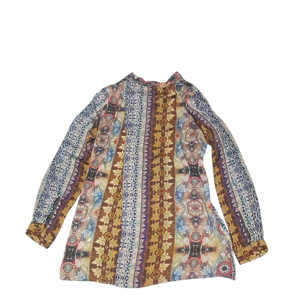 Kas design Multicolor Patterned Women's Top split back - Picture 2 of 7